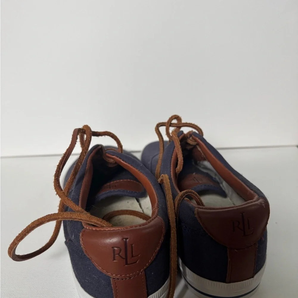 Lauren Ralph Lauren Men's Sneakers in Navy and Tan